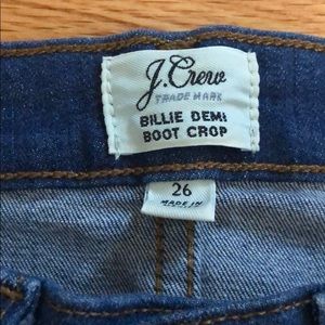 JCrew Billie Demi boot crop jeans
